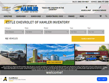 Tablet Screenshot of hamlerchevrolet.com